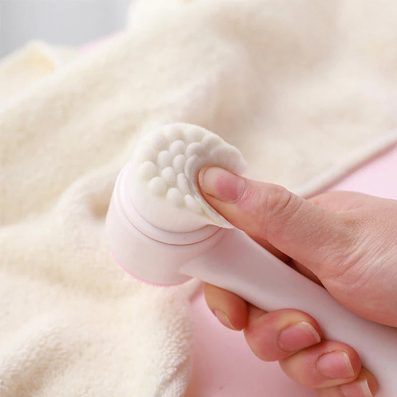 Cepillo de limpieza facial de silicona doble 3D, cepillo facial de masaje manual, cerdas suaves, exfoliante, cepillo de lavado facial de doble cara